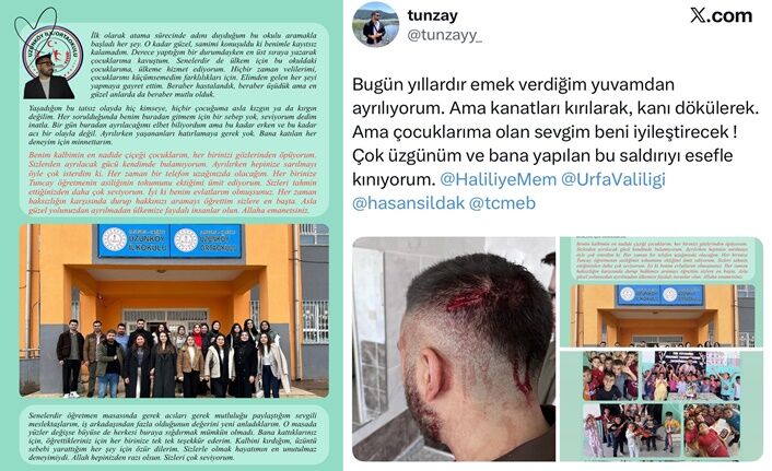 Öğretmen Darp Edi̇ldi̇, Veda Mesaji Yürek Burktu (2)