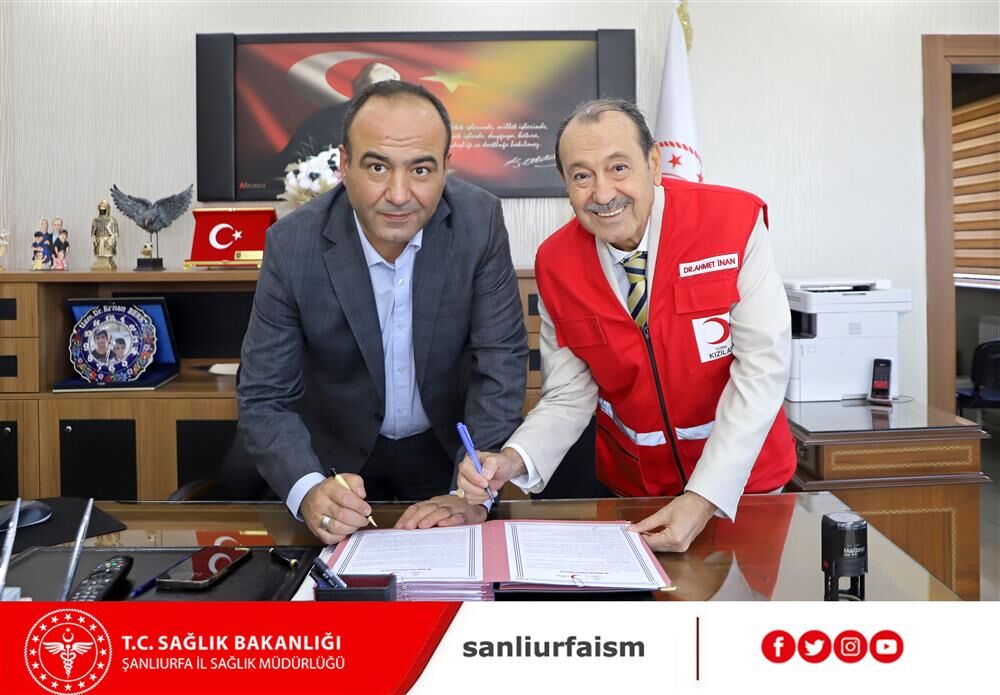 Şanlıurfa İl Sağlık Müdürlüğü Ile Türk Kızılayı Arasında İş Birliği Protokolü İmzalandı (1)