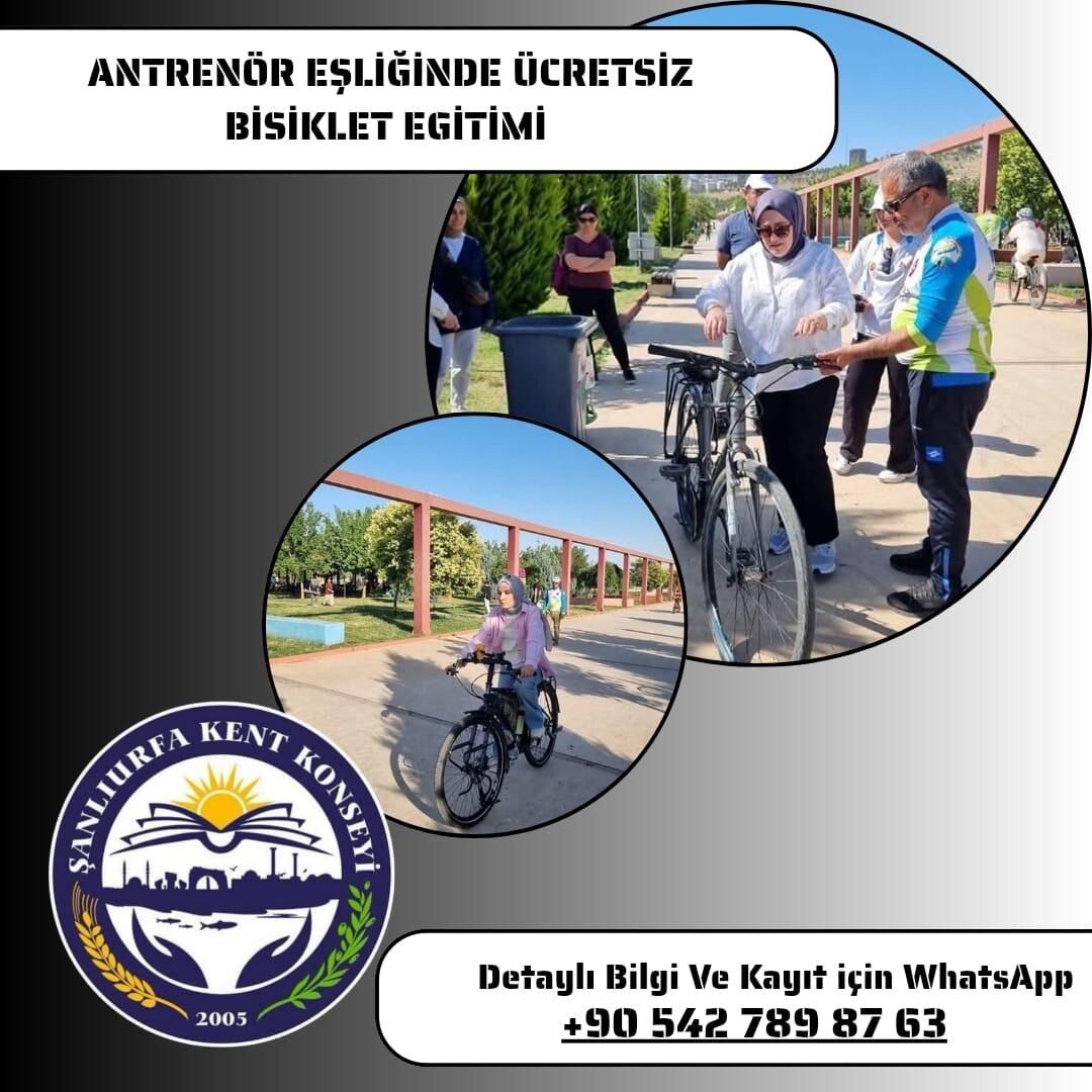 Şanlıurfa Kent Konseyi’nden Yetişkinlere Ücretsiz Bisiklet Kursu