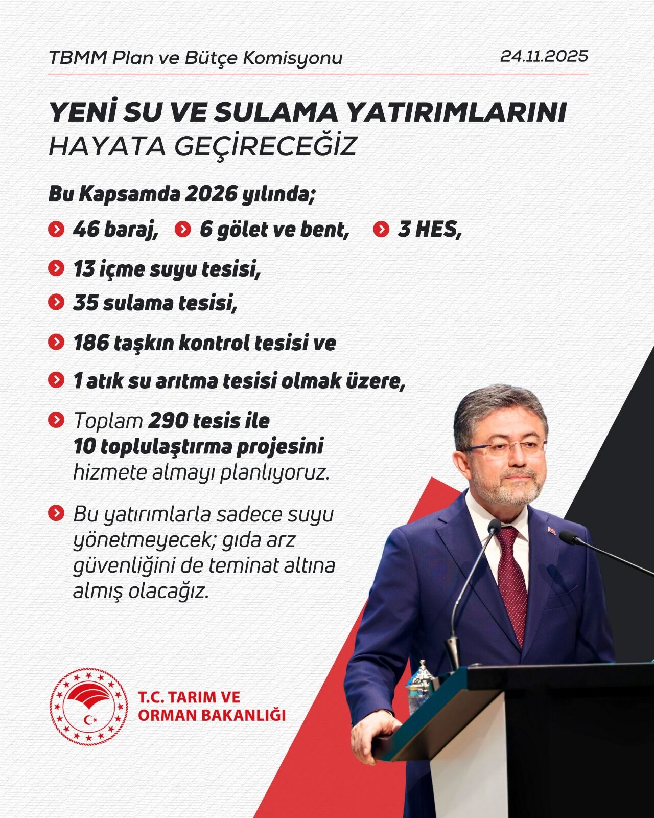 Bakan Yumaklı 2026 İçin Dev Planı Açıkladı 290 Tesis Birden Hizmete Alınıyor!