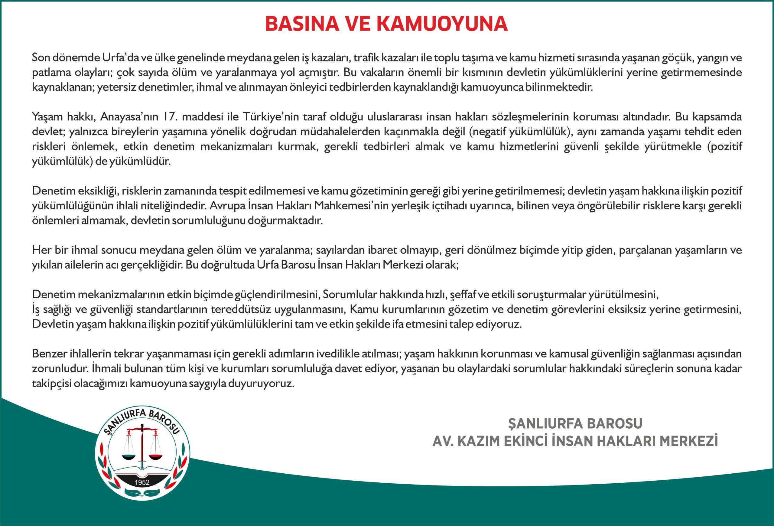 Basın Ve Kamuoyuna