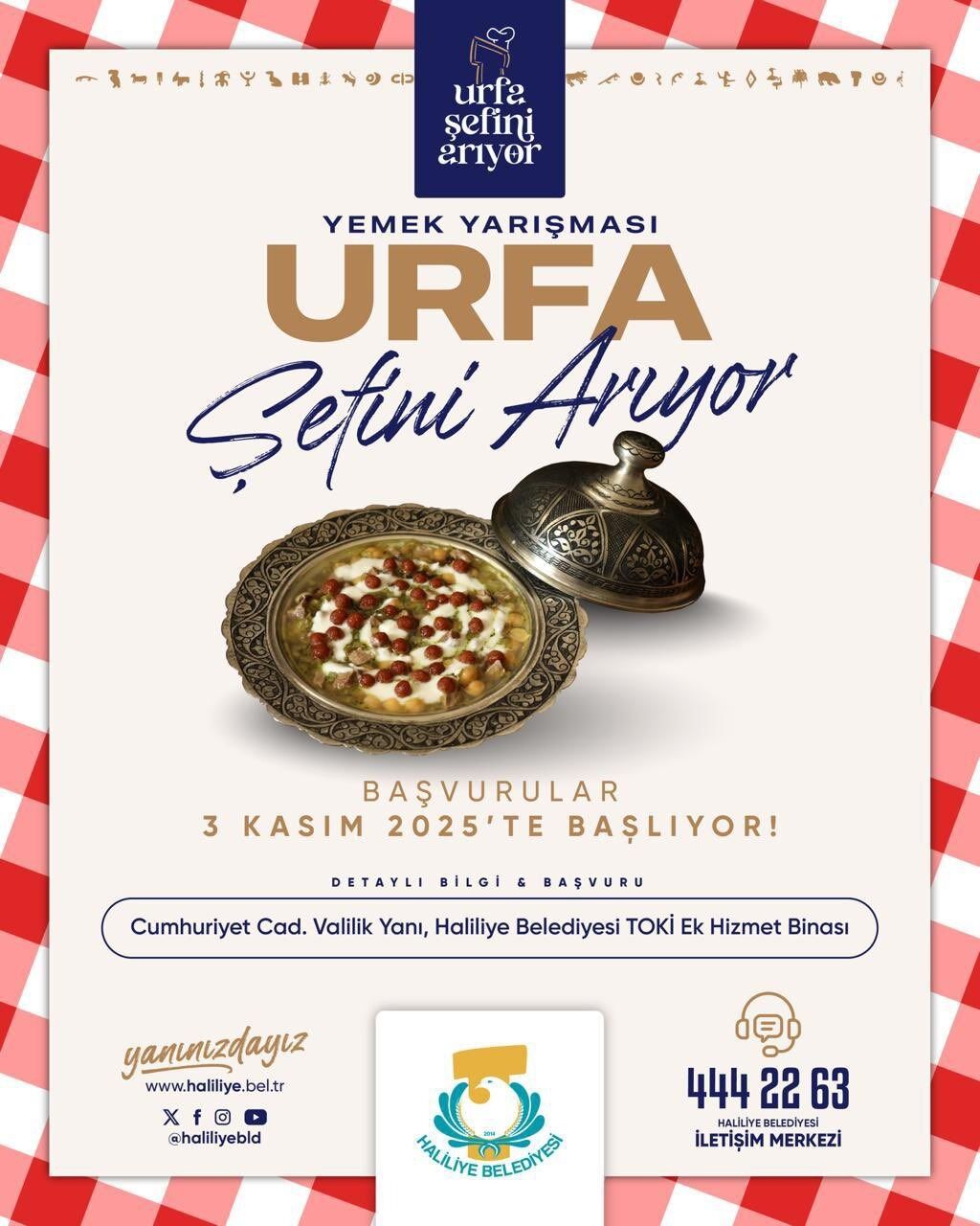 Haliliye Belediyesi “Urfa Şefini Arıyor” Yarışmasıyla Lezzet Tutkunlarını Bekliyor