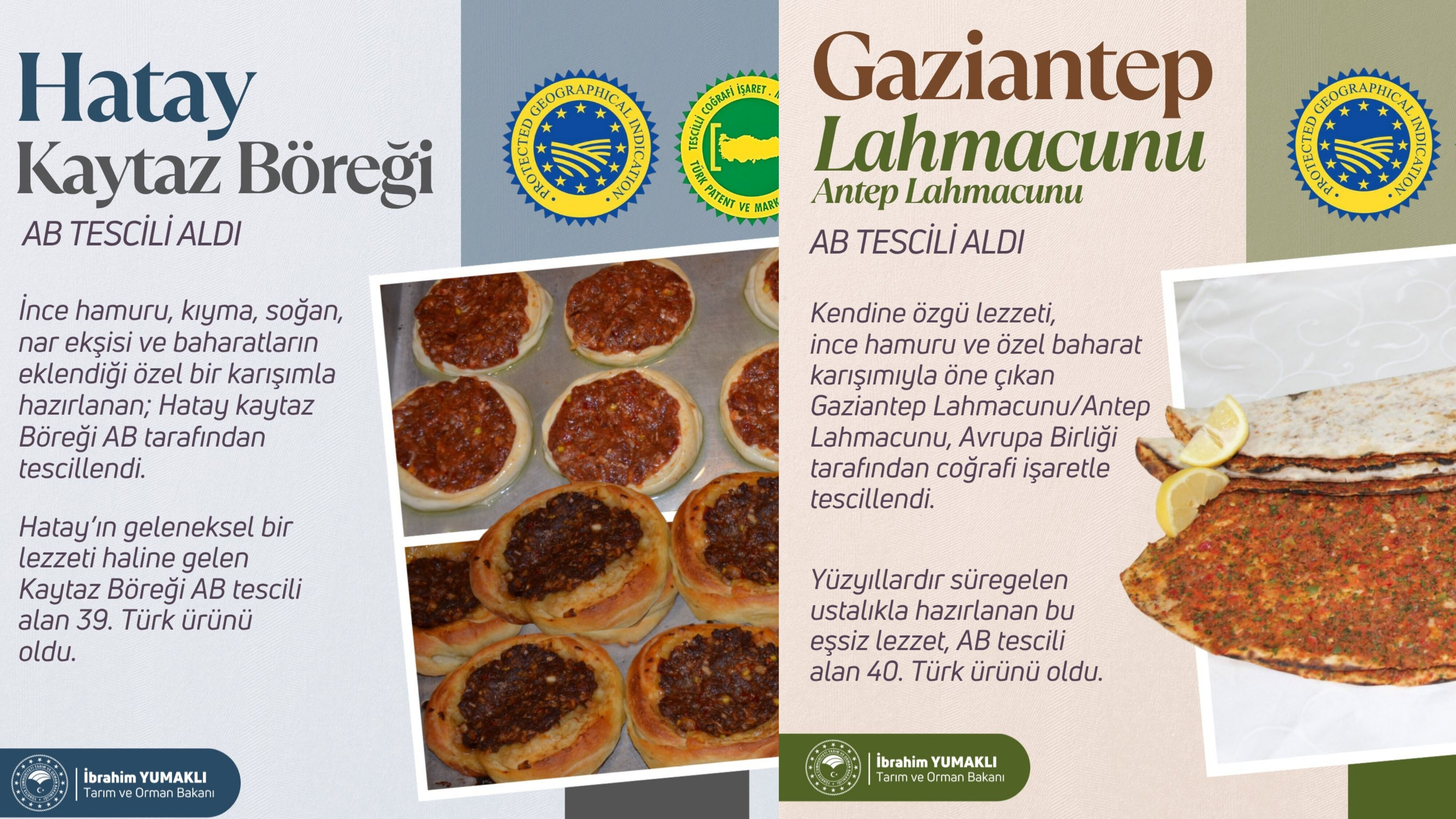 Türki̇ye’ni̇n Yerel 2 Lezzet Ürünü Tesci̇llendi̇