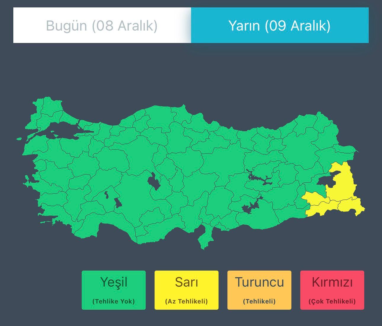 Sarı Kodlu Uyarı-1