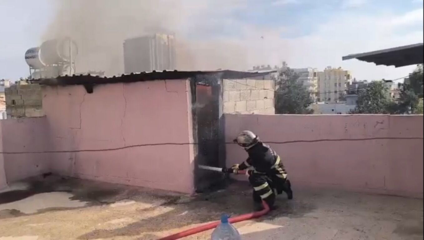 Şehitlikte Yangın