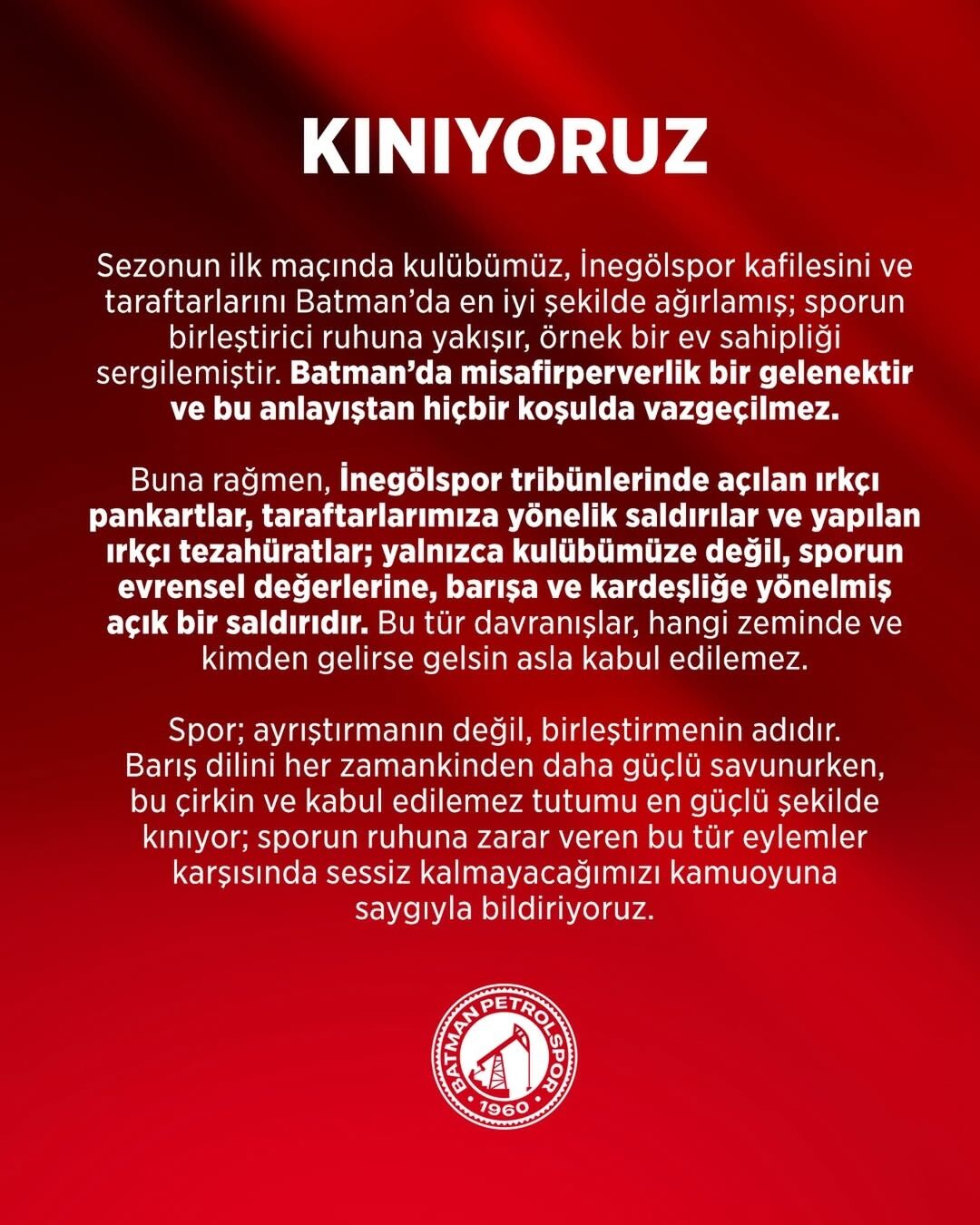 Batman Petrolspor’dan İnegölspor Deplasmanı Sonrası Sert Tepki