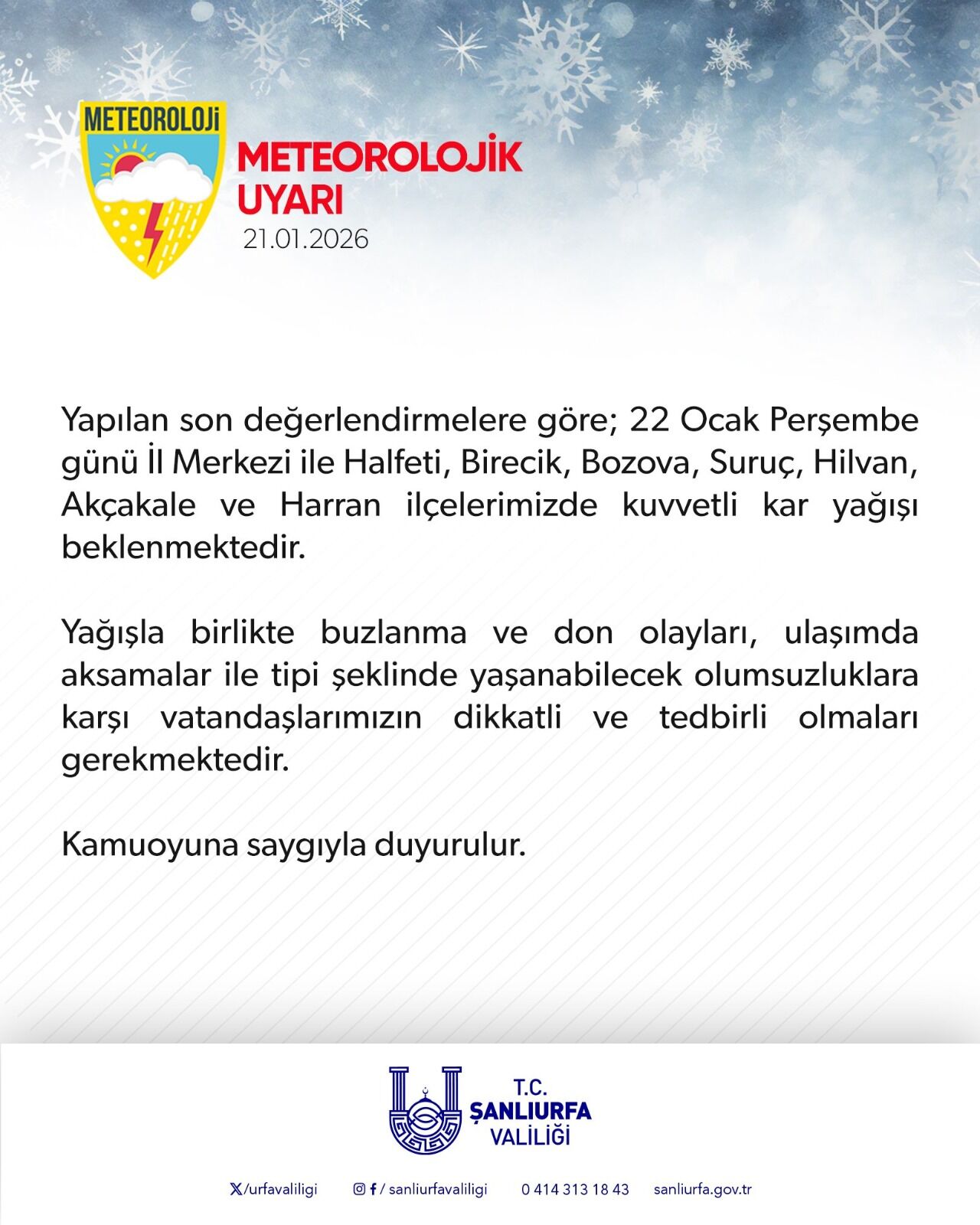 Son Daki̇ka! Şanlıurfa’da Beklenen Kar Yağışı Başladı (5203)