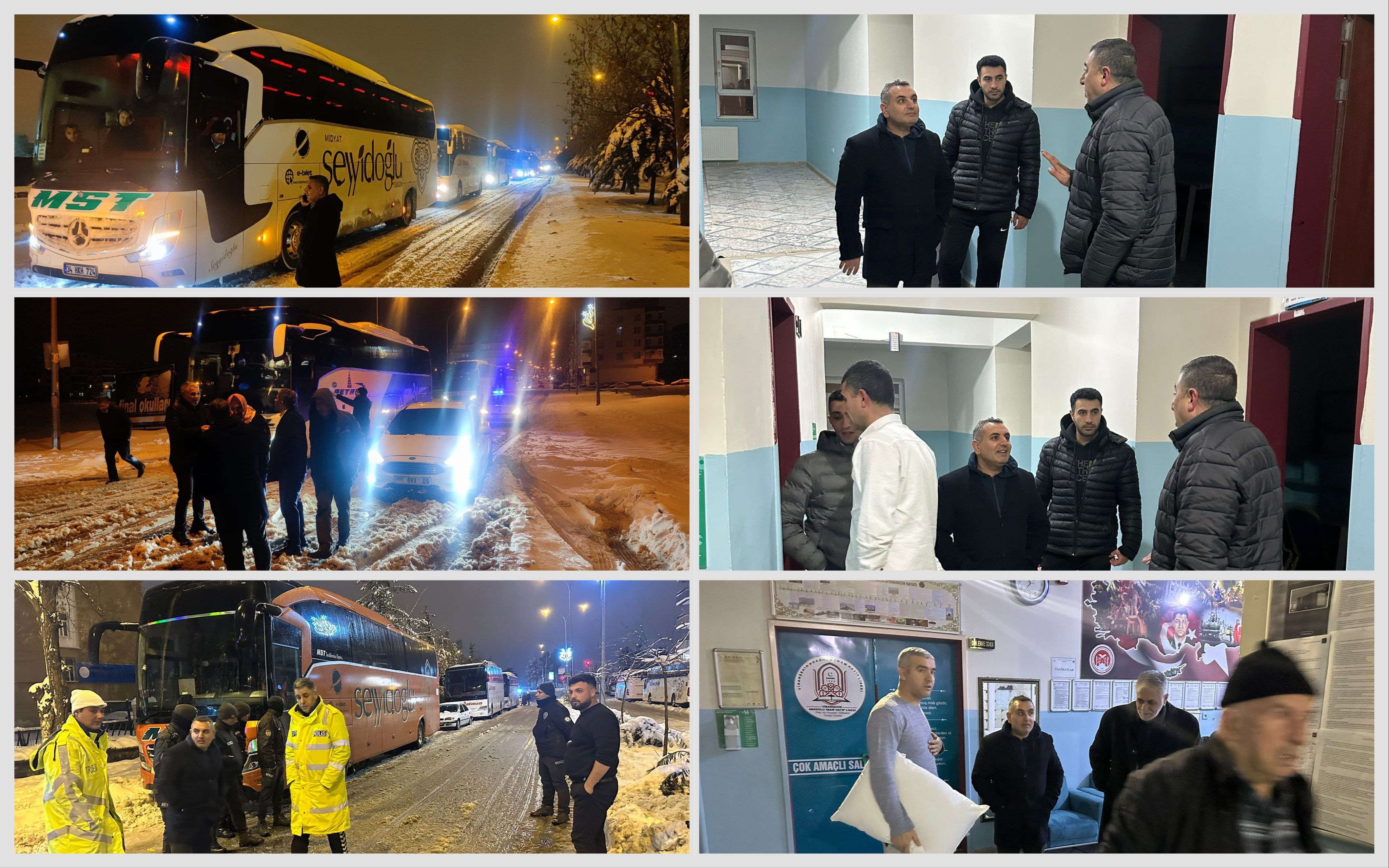 Viranşehir’de Karda Mahsur Kalanlara İlçe Milli Eğitim Müdürlüğü Kapılarını Açtı 1