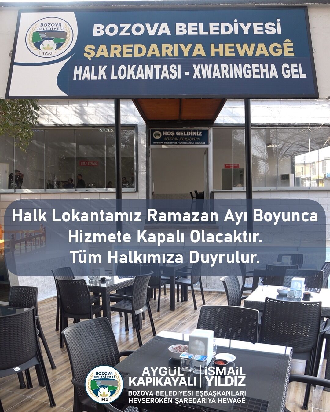 Bozova Belediyesi Halk Lokantası Ramazan Ayı Boyunca Hizmet Vermeyecek-1
