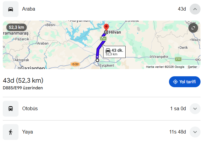 Hilvan Urfa Arası Kaç Km (2026 Güncel Mesafe) (2)
