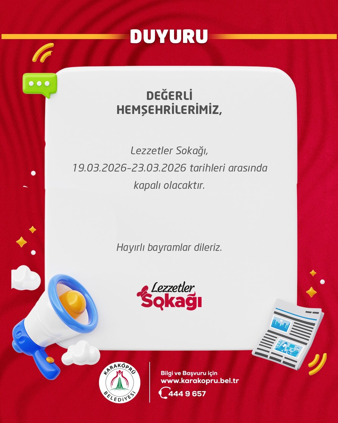 Lezzetler Sokaği Hangi̇ Tari̇hlerde Kapali Olacak