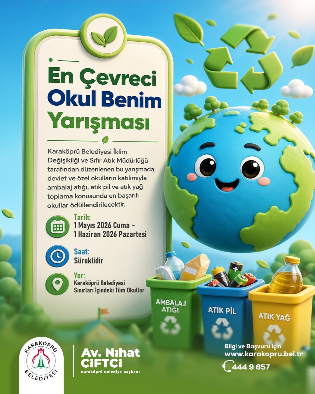 Çevre Dostu Okullar Karaköprü’de Yarışıyor