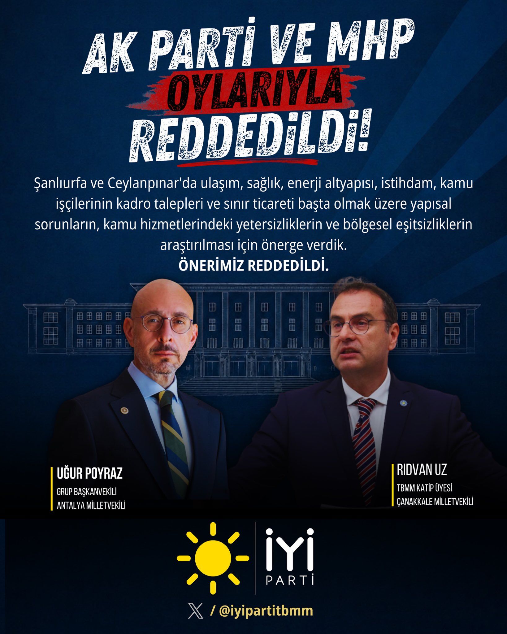 İyi̇ Parti̇ Tbmm Grubundan Açiklama