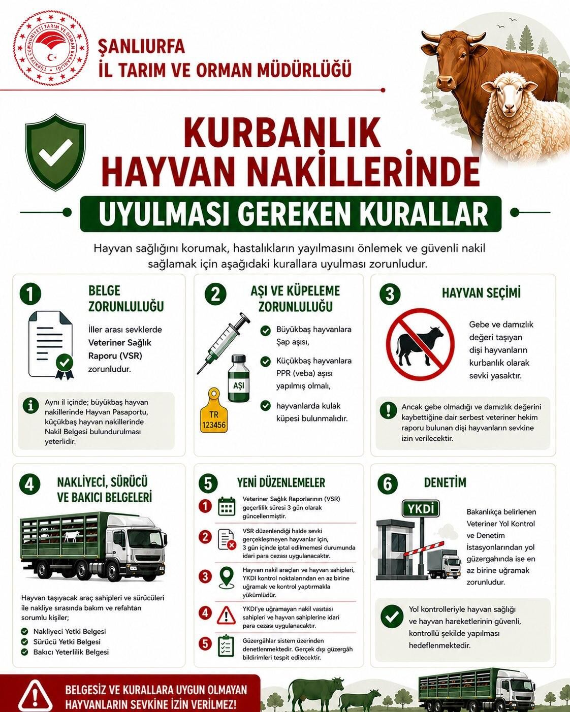 Kurbanlik Hayvan Naki̇lleri̇nde Uyulmasi Gereken Kurallar
