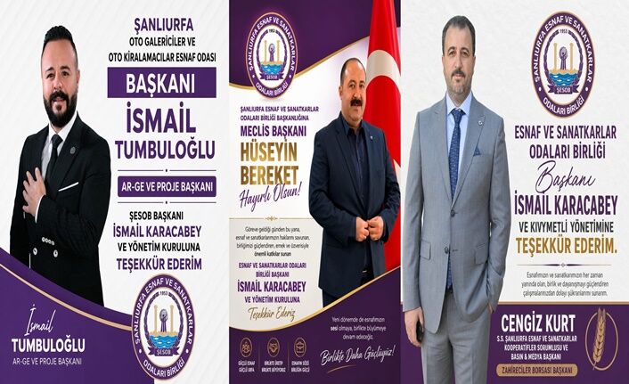 Şanlıurfa Esnaf Ve Sanatkarlar Odaları Birliği’nde Önemli Atamalar Yapıldı