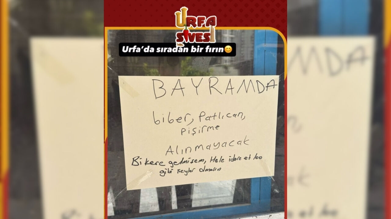 Şanlıurfa’da Bir Fırıncı Bayram Gününde Cama Yapıştırdığı Yazı Sosyal Medyada Viral Oldu (3)