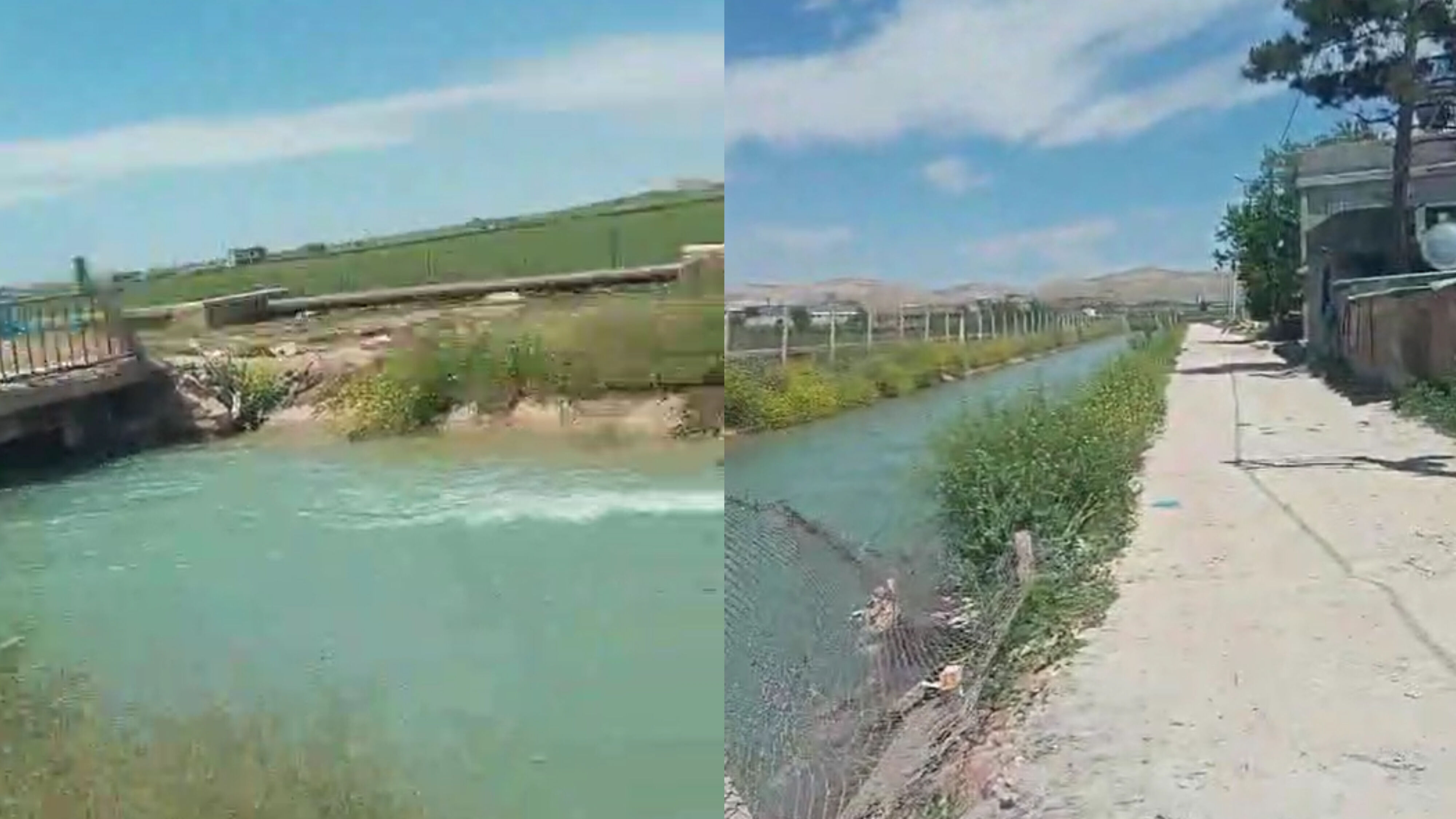 Şanlıurfa'da Sulama Kanalı Kenarındaki Tel Örgülerin Devrilmesi Tehlike Yaratıyor (2)