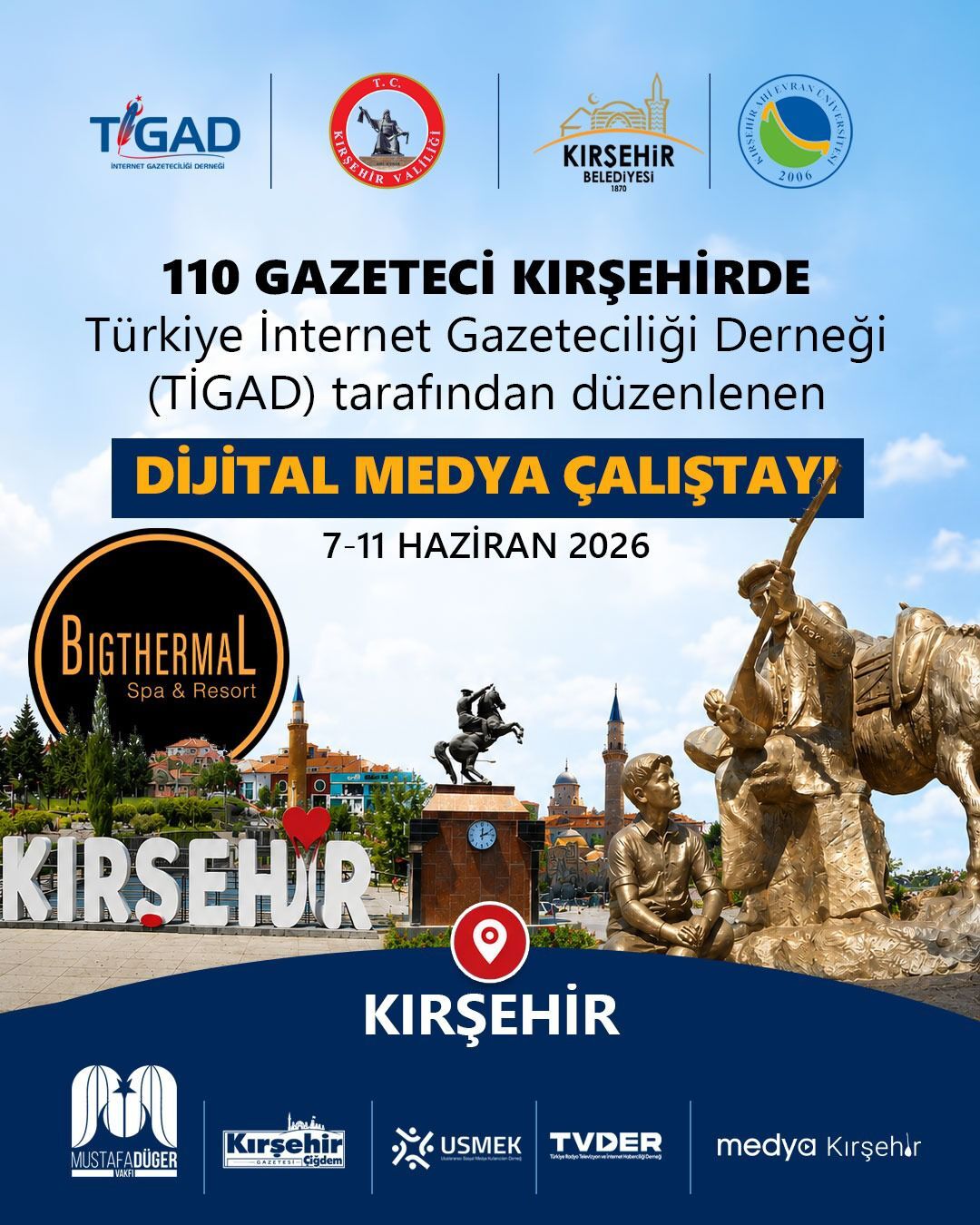TİGAD Dijital Medya Çalıştayı Kırşehir'de Gerçekleşecek