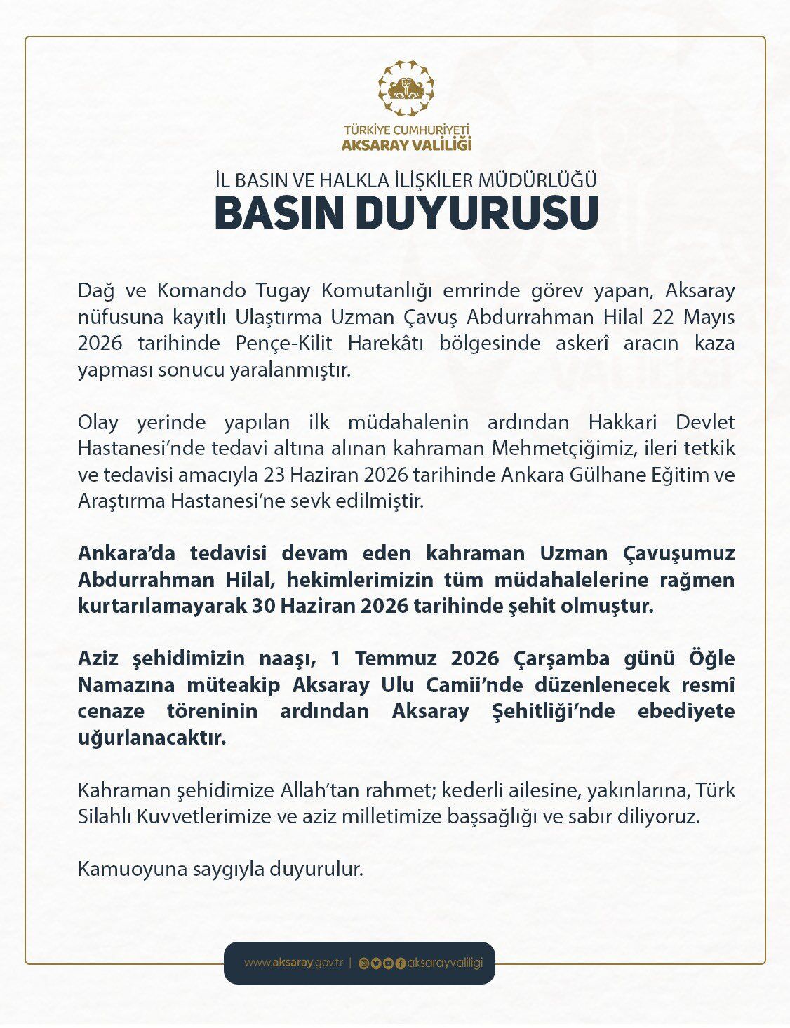 Aksaray Valiliği
