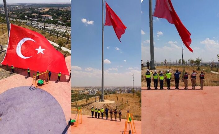 Ceylanpınar’da Yıpranan Türk Bayrağı Yenilendi (2)