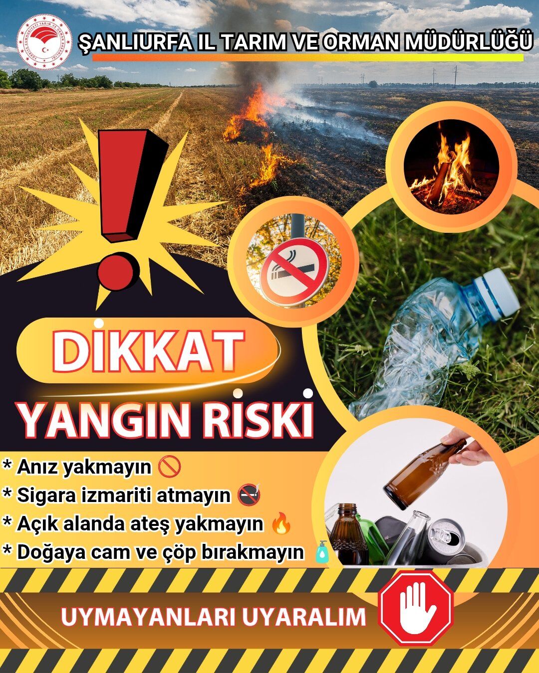 Şanlıurfa’da Tarım Arazileri İçin Kritik Çağrı: Ateş Yakmayın