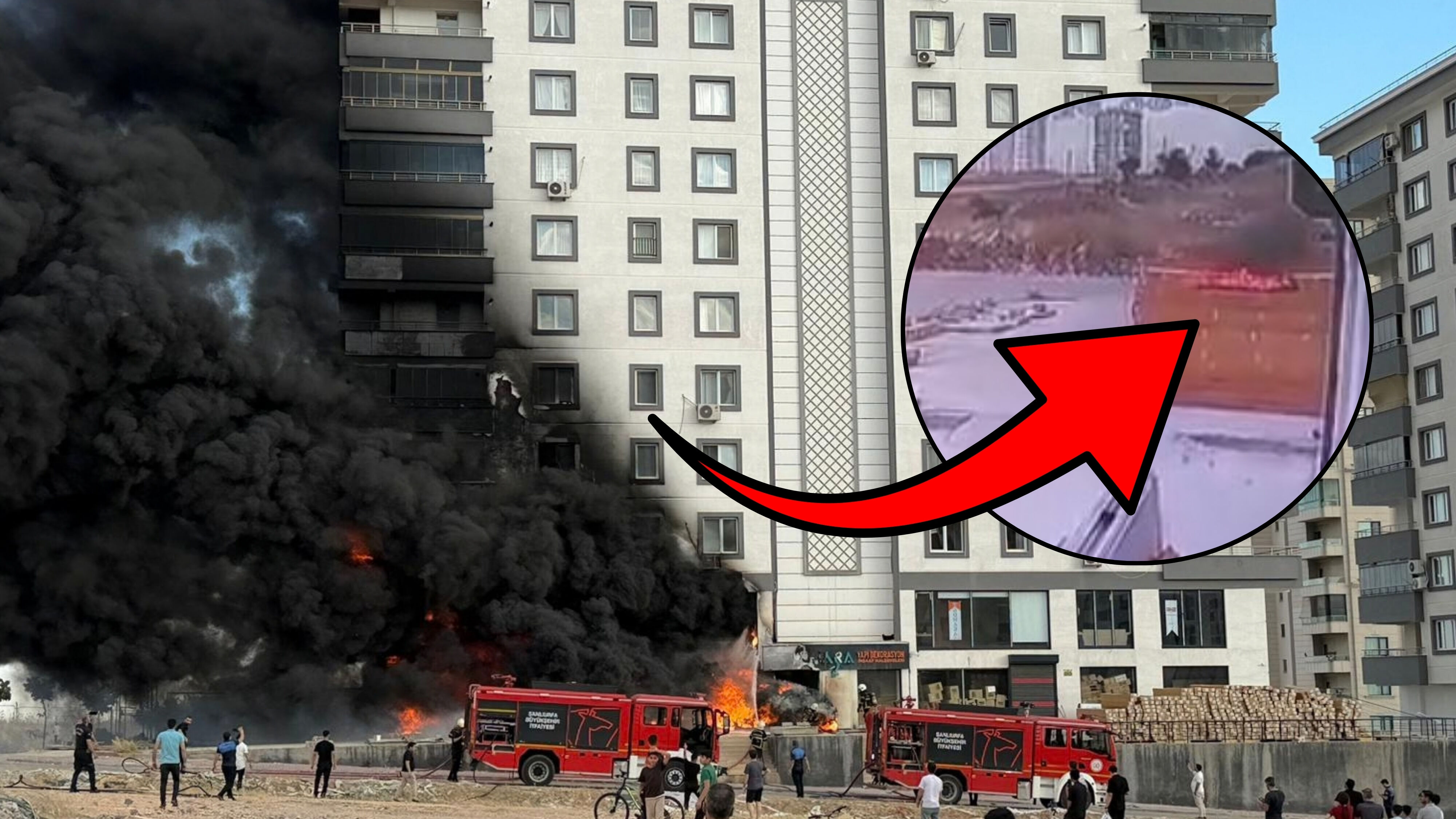 Karaköprü’deki 10 Katlı Binada Çıkan Yangının Güvenlik Kamerası Görüntüleri Ortaya Çıktı! (1)