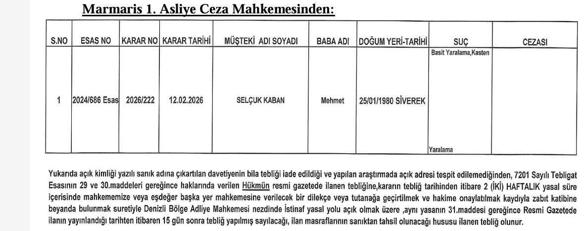 Marmaris 1. Asliye Ceza Mahkemesi