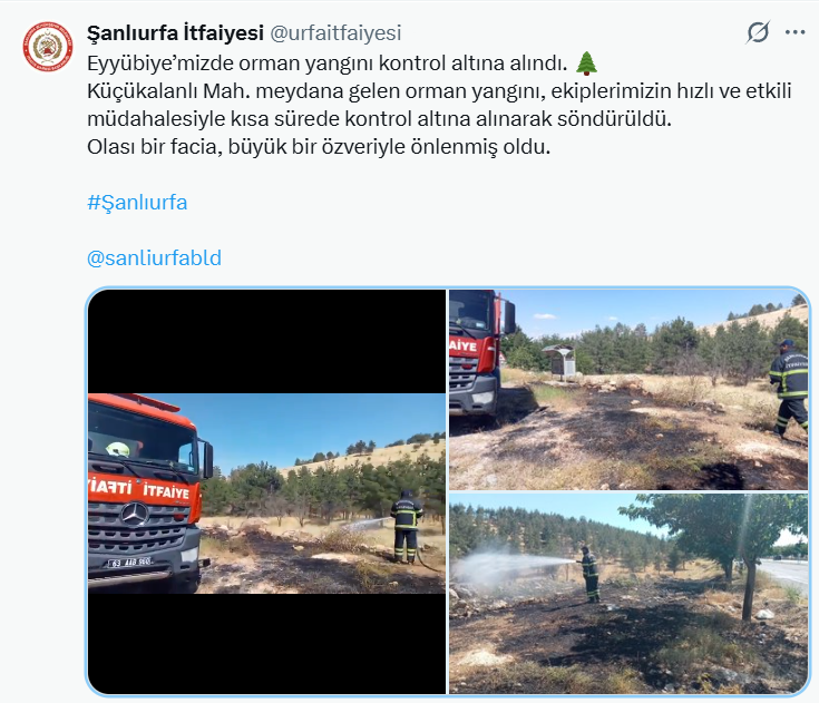 Orman Yangını Urfa Itfaiye