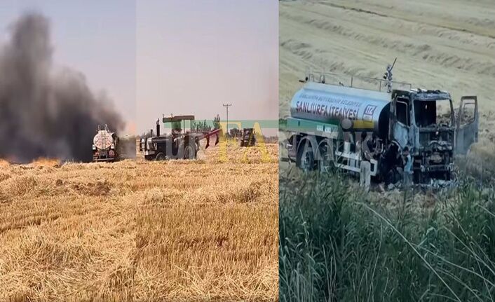 Şanlıurfa'da Yangına Müdahale Eden Itfaiye Aracı Yandı 1
