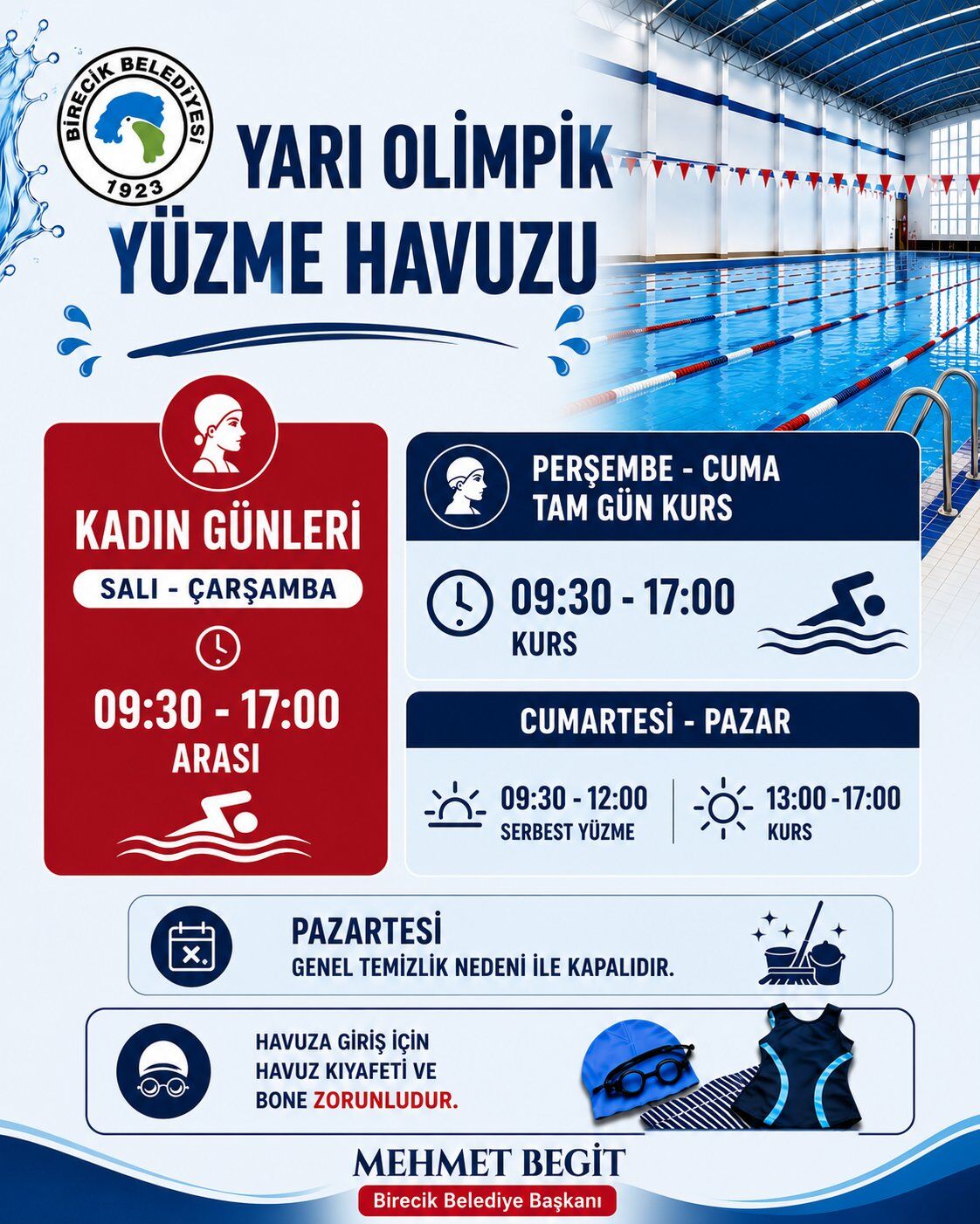 Birecik Belediyesi Yüzme Havuzu Saatleri