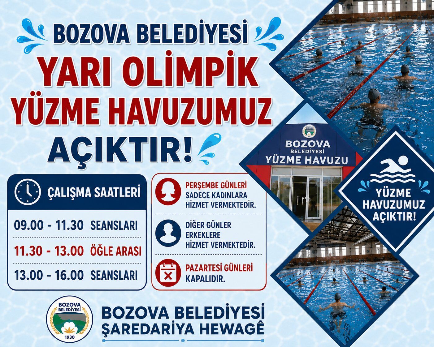 Bozova Belediyesi Duyurdu Yüzme Havuzu Kapılarını Açtı