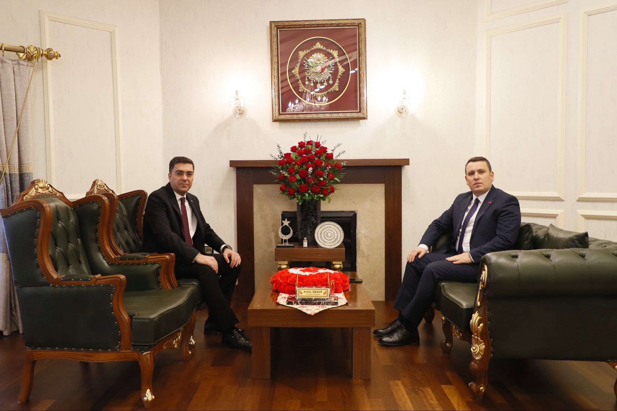 Cumhuriyet Başsavcı Murat Çalış'tan İl Emniyet Müdürü Atilla Aksoy'a Ziyaret (1)