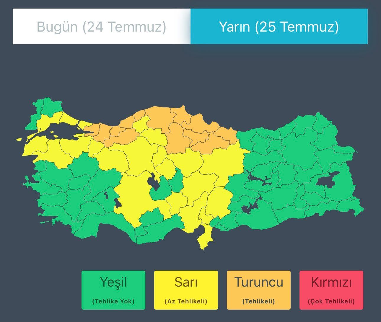 Meteoroloji Haritayı Güncelledi: Bu Bölgelerde Şiddetli Yağış Bekleniyor-1