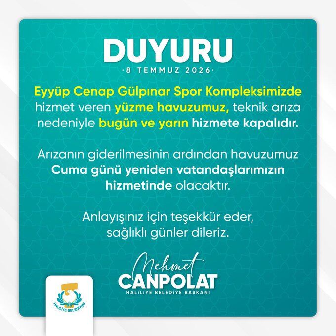 Haliliye Belediyesi Duyuru