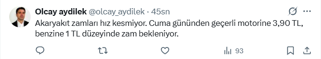 Motorin Ve Benzinde Fiyatlar Bir Kez Daha Artacak