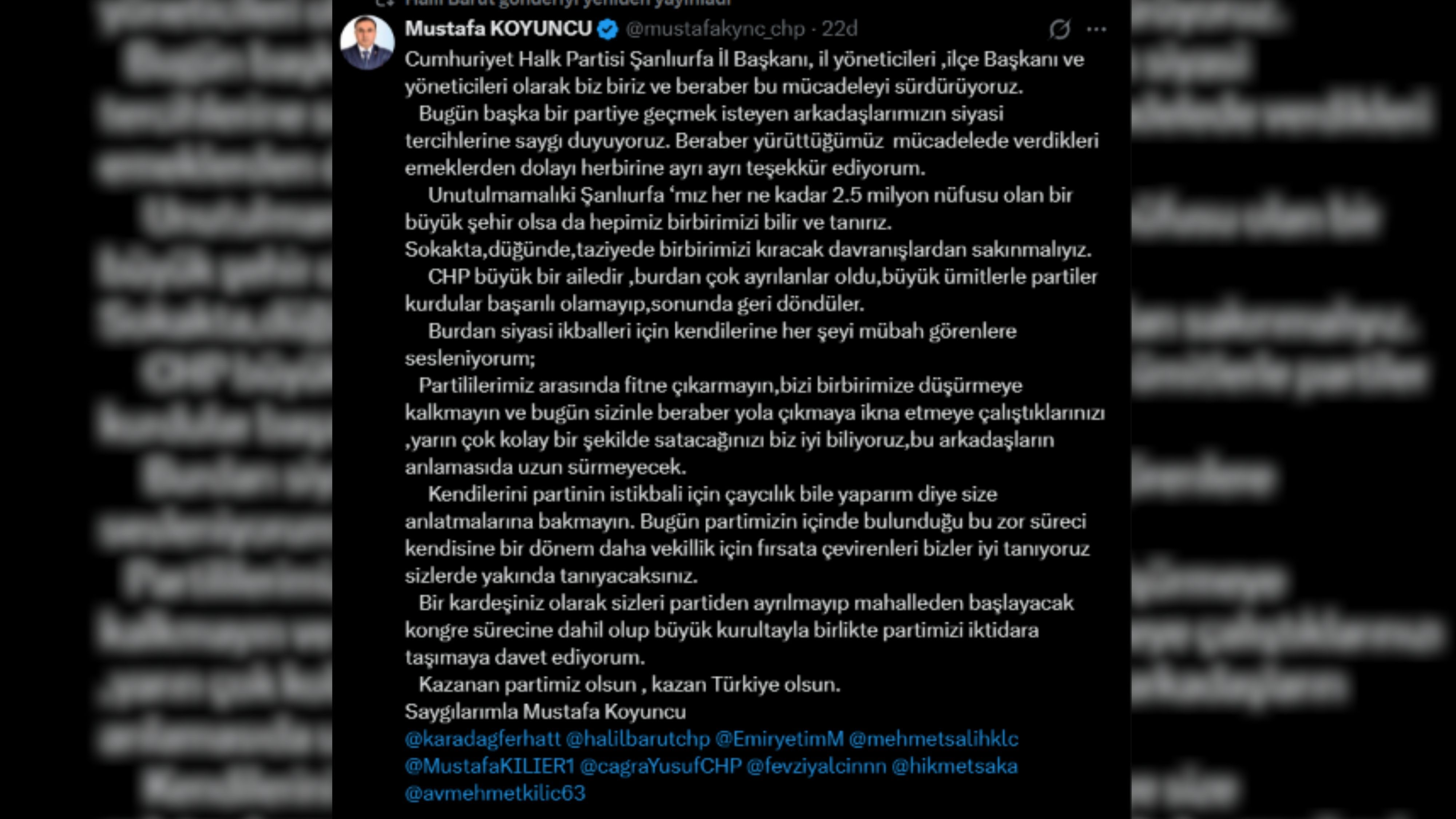 Şanlıurfa Büyükşehir Belediye Başkan Adayından Çok Konuşulacak Açıklama (1)