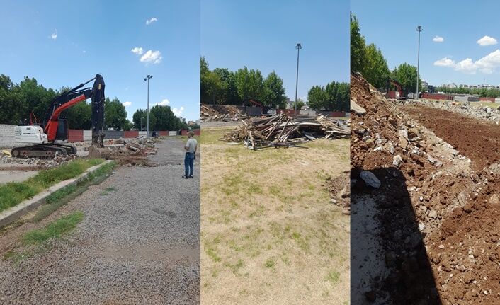 Siverek'te Firkan Tüysüz Stadyumu'nda Yenileme Çalışmaları Başladı (2)