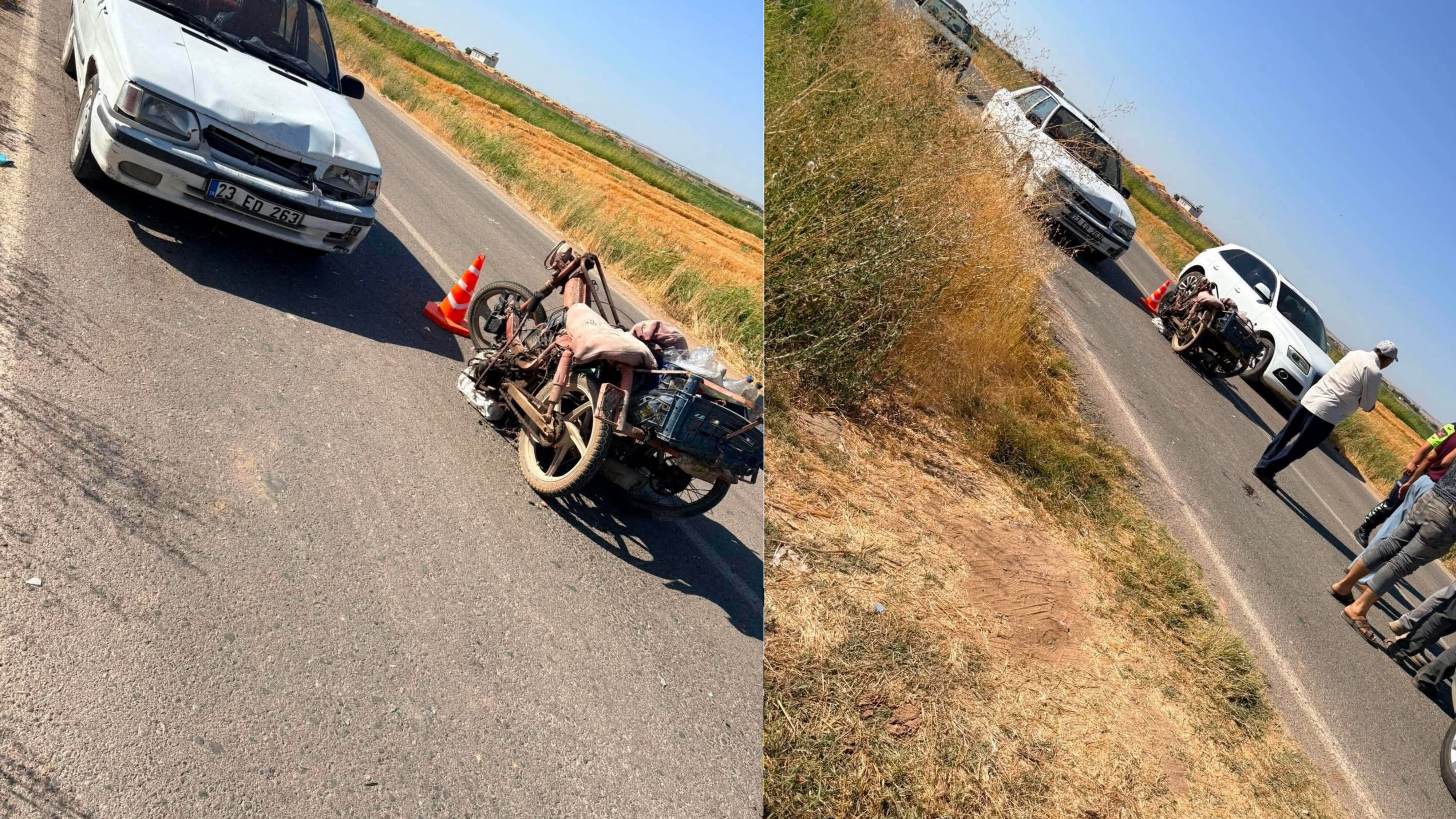 Suruç’ta Motosiklet İle Otomobil Çarpıştı 1 Kişi Yaralandı